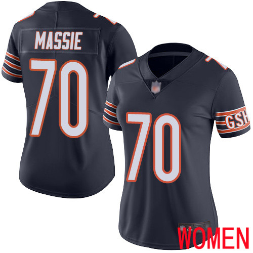 Chicago Bears Limited Navy Blue Women Bobby Massie Home Jersey NFL Football 70 Vapor Untouchable